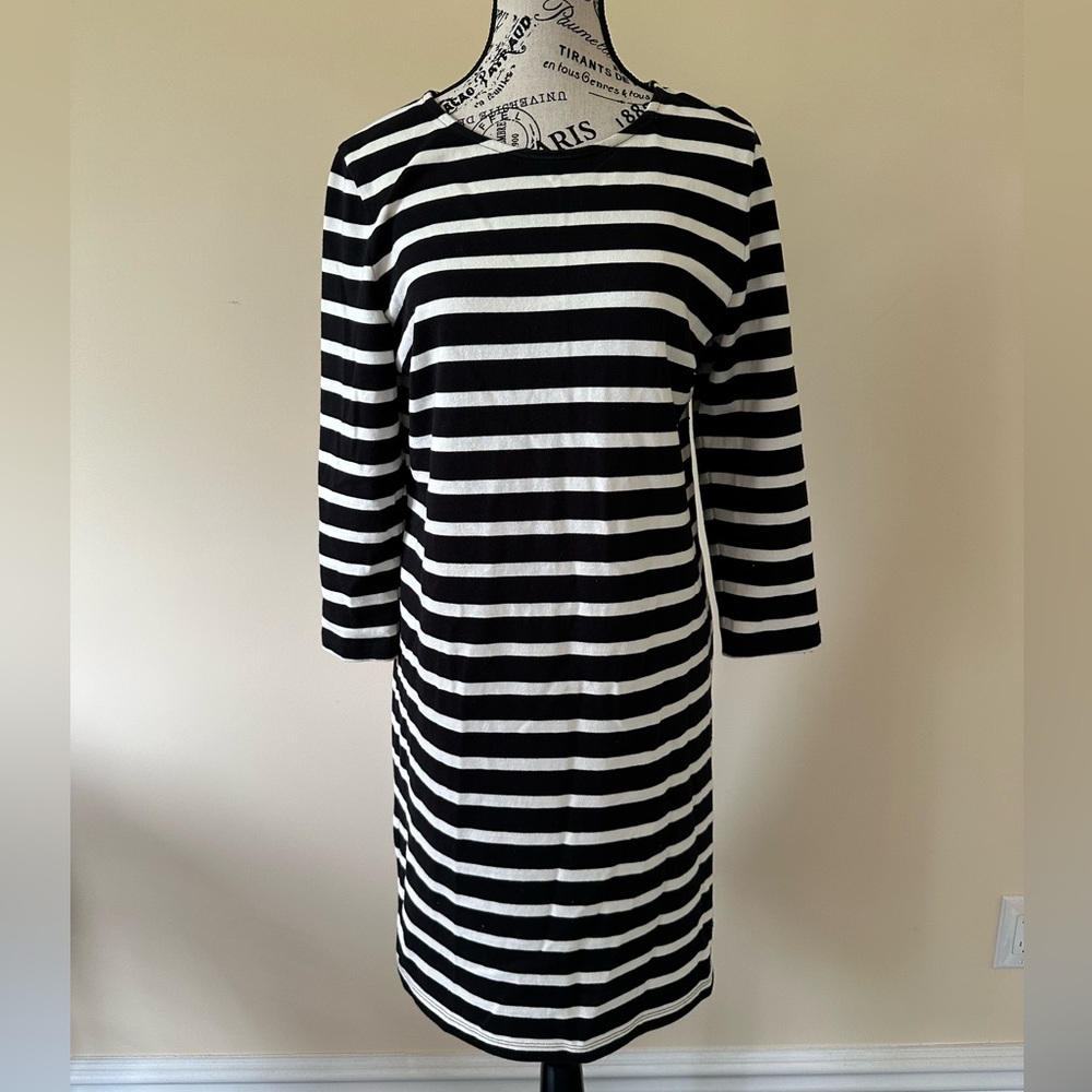 Black and white stripe dress
